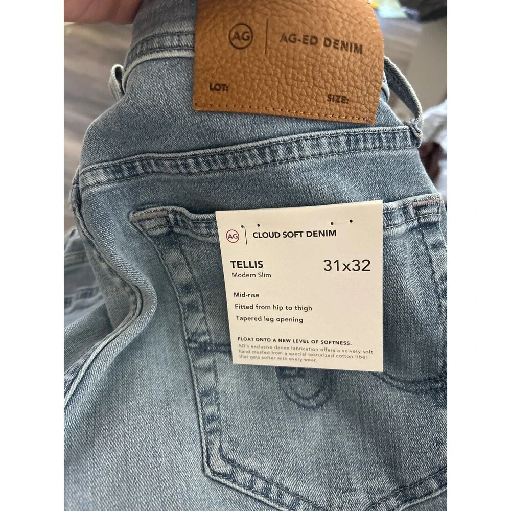 AG Adriano Goldschmied Men’s NWT Tellis Modern Slim Jeans size 31/32 NWT